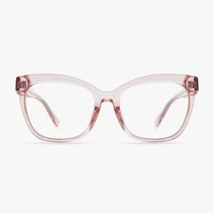 DIFF Eyewear Winston Light Pink Glasses - Blue Light Technology